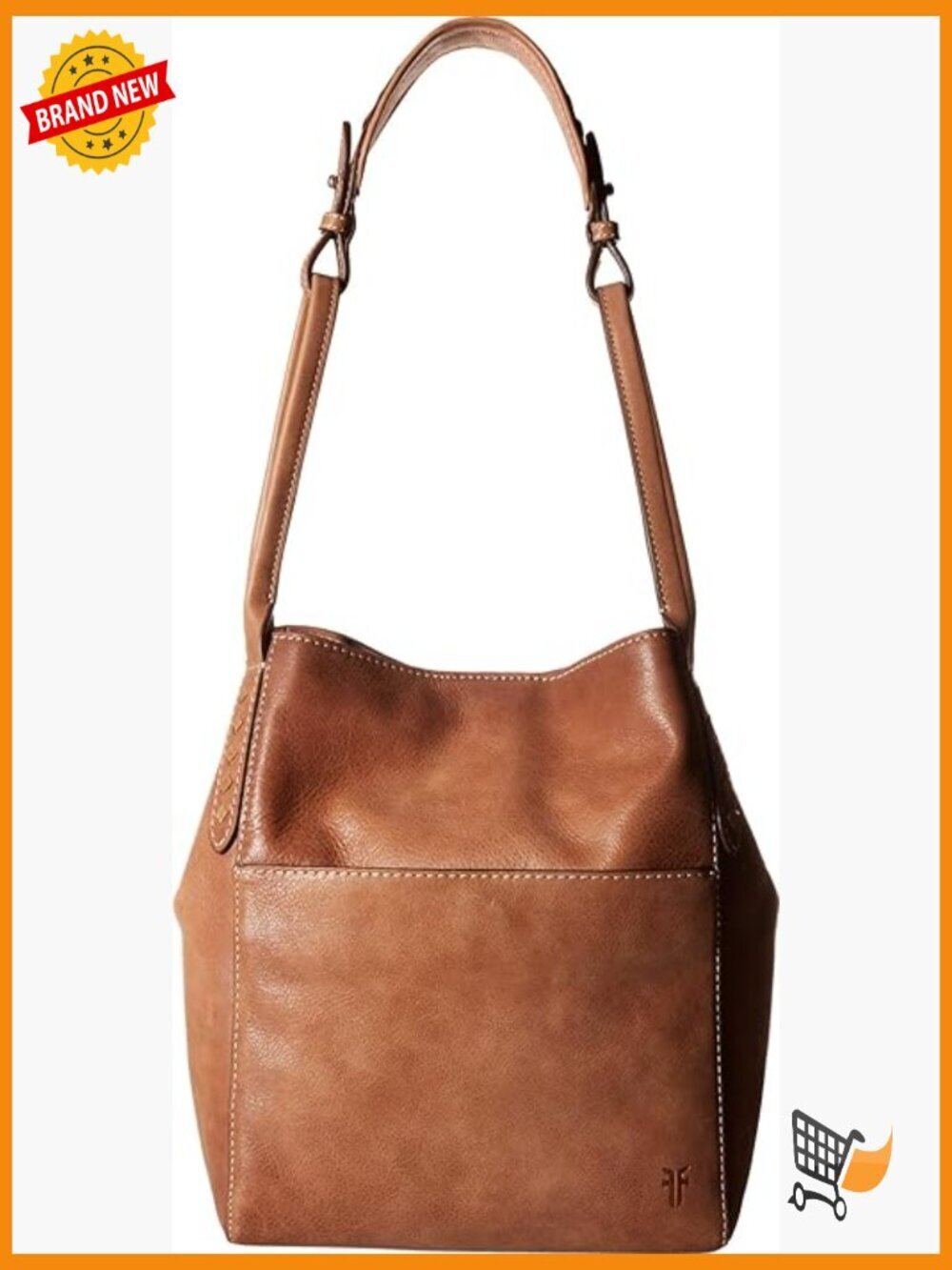 Large Hobo Bag - Real Leather - Adjustable Strap - Magnetic Snap Closure